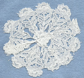 Lace cut to make mat