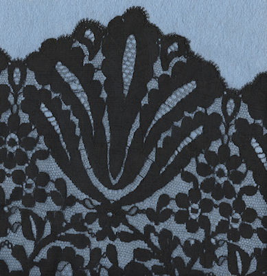 Black machine lace shawl