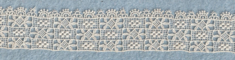 Machine lace edging