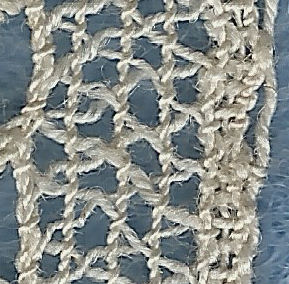 Machine-made lace - cloth stitch