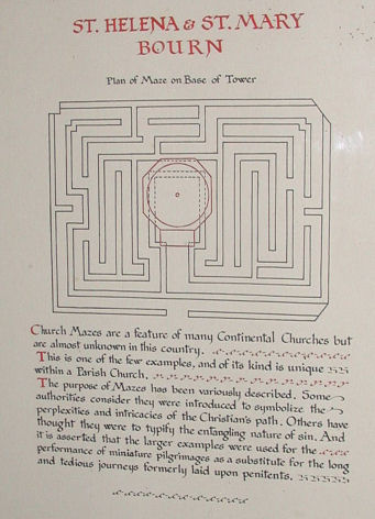 Bourn church maze