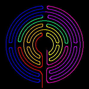 Chartres maze colours