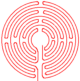 Chartres maze path