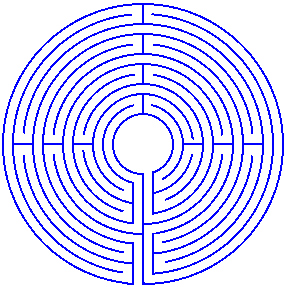 Chartres maze walls