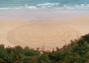 Multiple Cretan beach maze