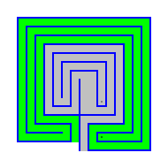Hopi maze coloured