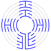 Mini Chartres maze - how to lay out