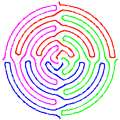 4 entrances Rose paths