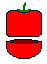 cut sweet pepper