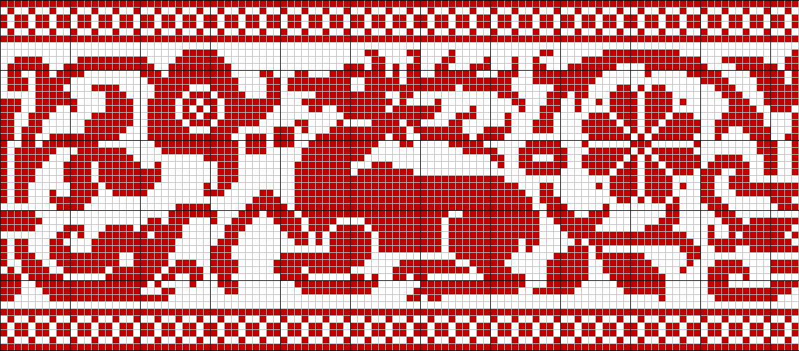 Sitting stag border - basic unit