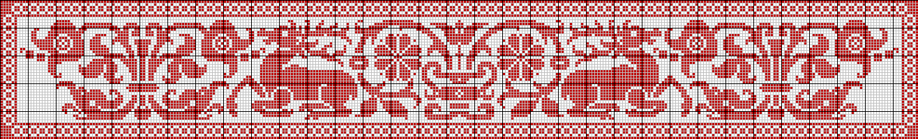 Sitting stag border - pattern 2
