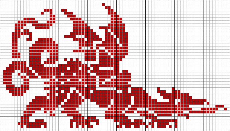 Dragon tapestry pattern reversed