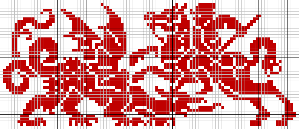 George and the Dragon tapestry pattern reversed