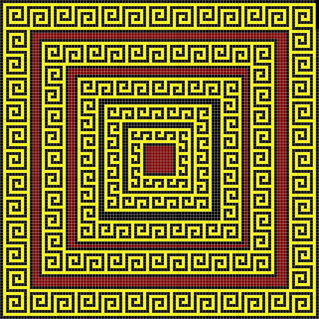 Greek key tapestry pattern