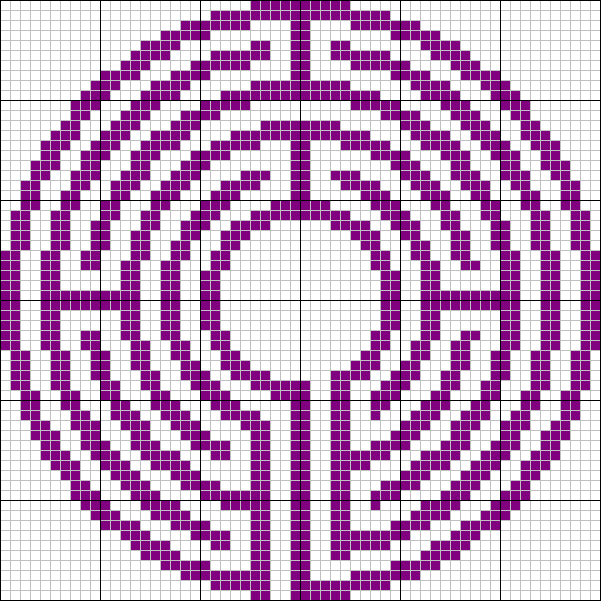 Maze tapestry pattern