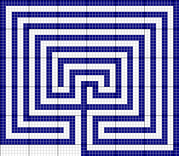 Maze tapestry pattern