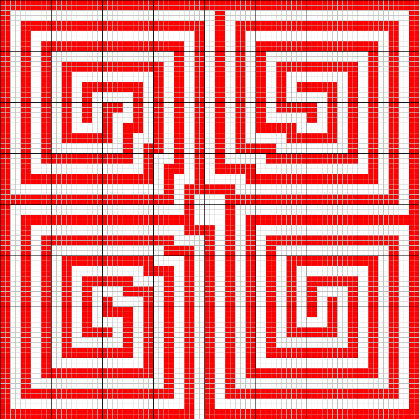 Maze tapestry pattern