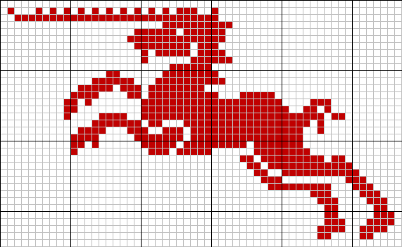Unicorn tapestry pattern reversed