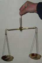 Scales with apothecaries' weights