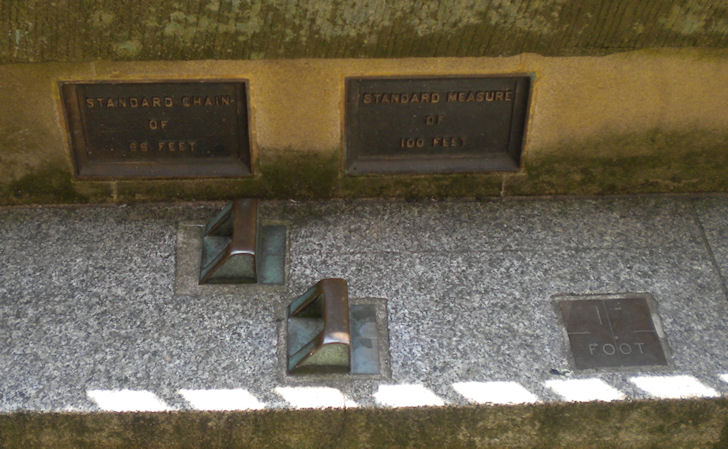 Sheffield standard measures of length (Cheyney Row Square)