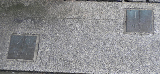 Sheffield standard measures of length (Cheyney Row Square)