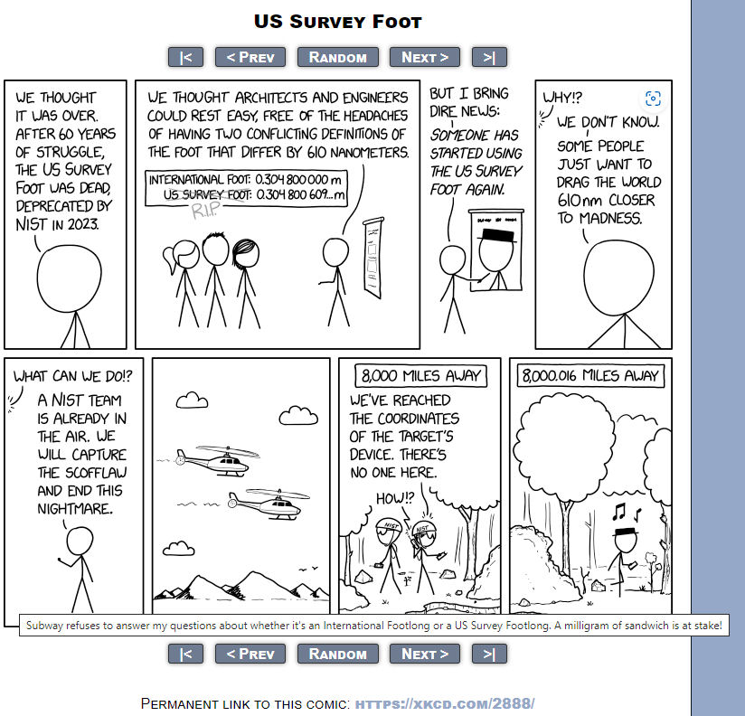 xkcd US Survey Foot cartoon