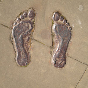 Gormley statue, in Downing Site