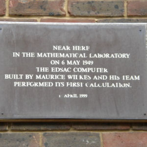 Plaque about EDSAC