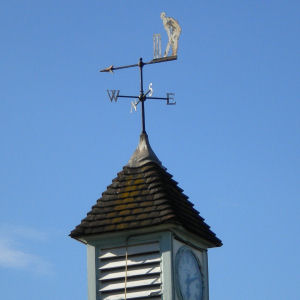The weather vane on Hobbs Pavilion