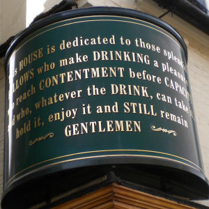 Sign on pub