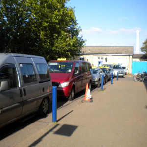 Taxis at Cambridge railway station