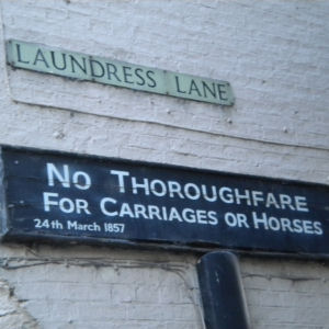 Laundress Lane notice