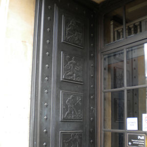 Doors of Guildhall, by the market