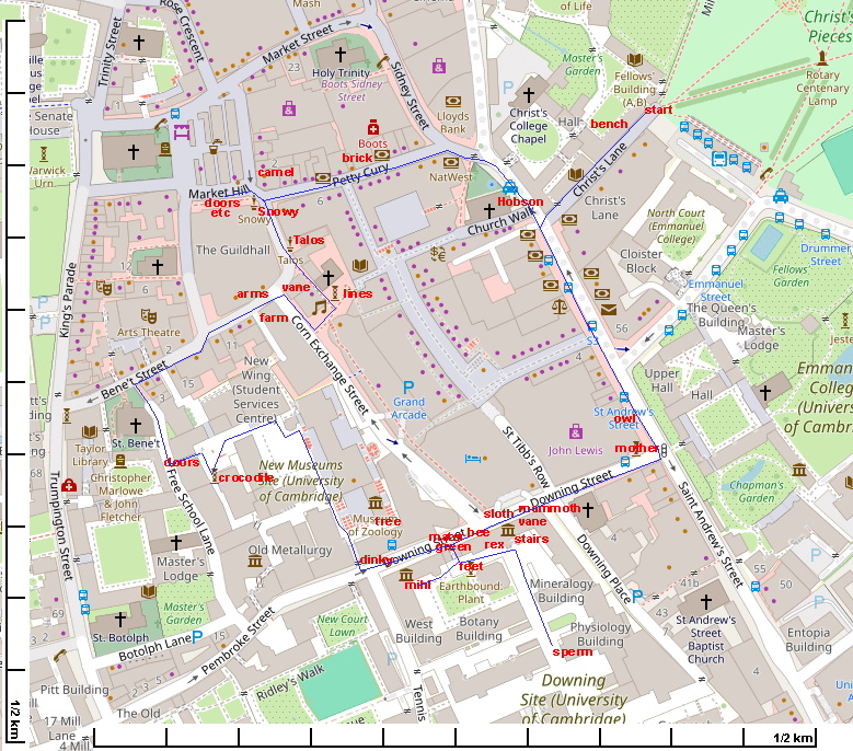 map of city centre art