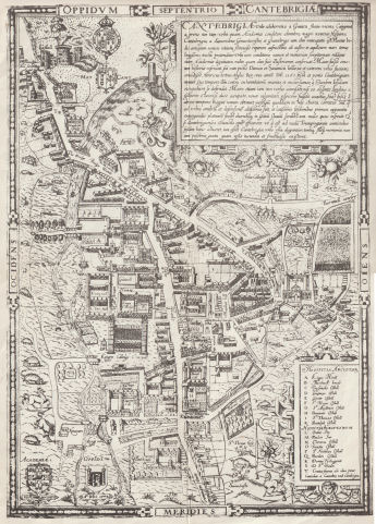 Tudor map of Cambridge